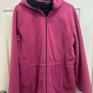 Lands' End Women's Fuchsia Hooded Utility Jacket
